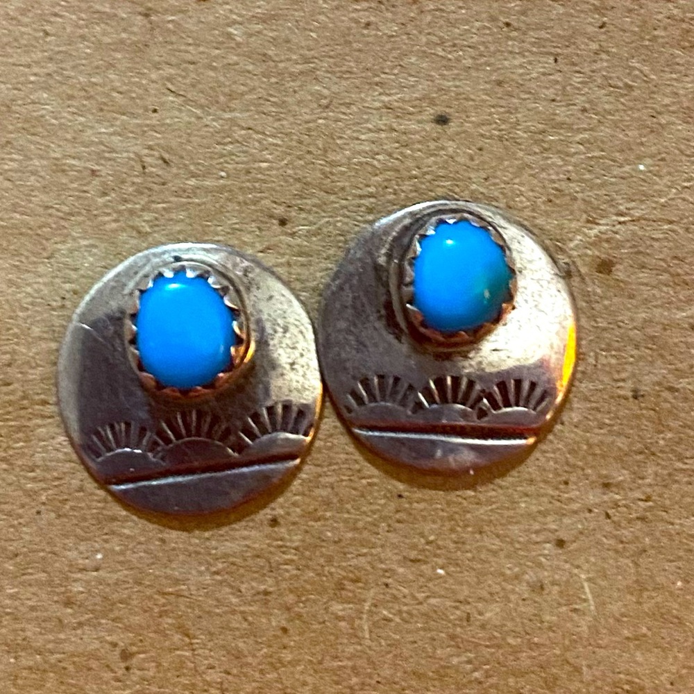 Sterling Turquise Antique Earrings